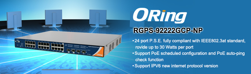 Industrial 26-port managed Gigabit PoE Ethernet switch